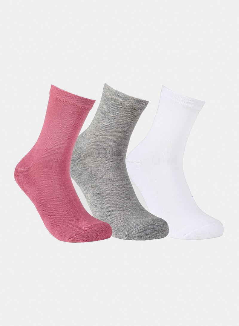 Odds Women's Pack of 3 Half Terry High L-Shape Casual Socks - Image 1